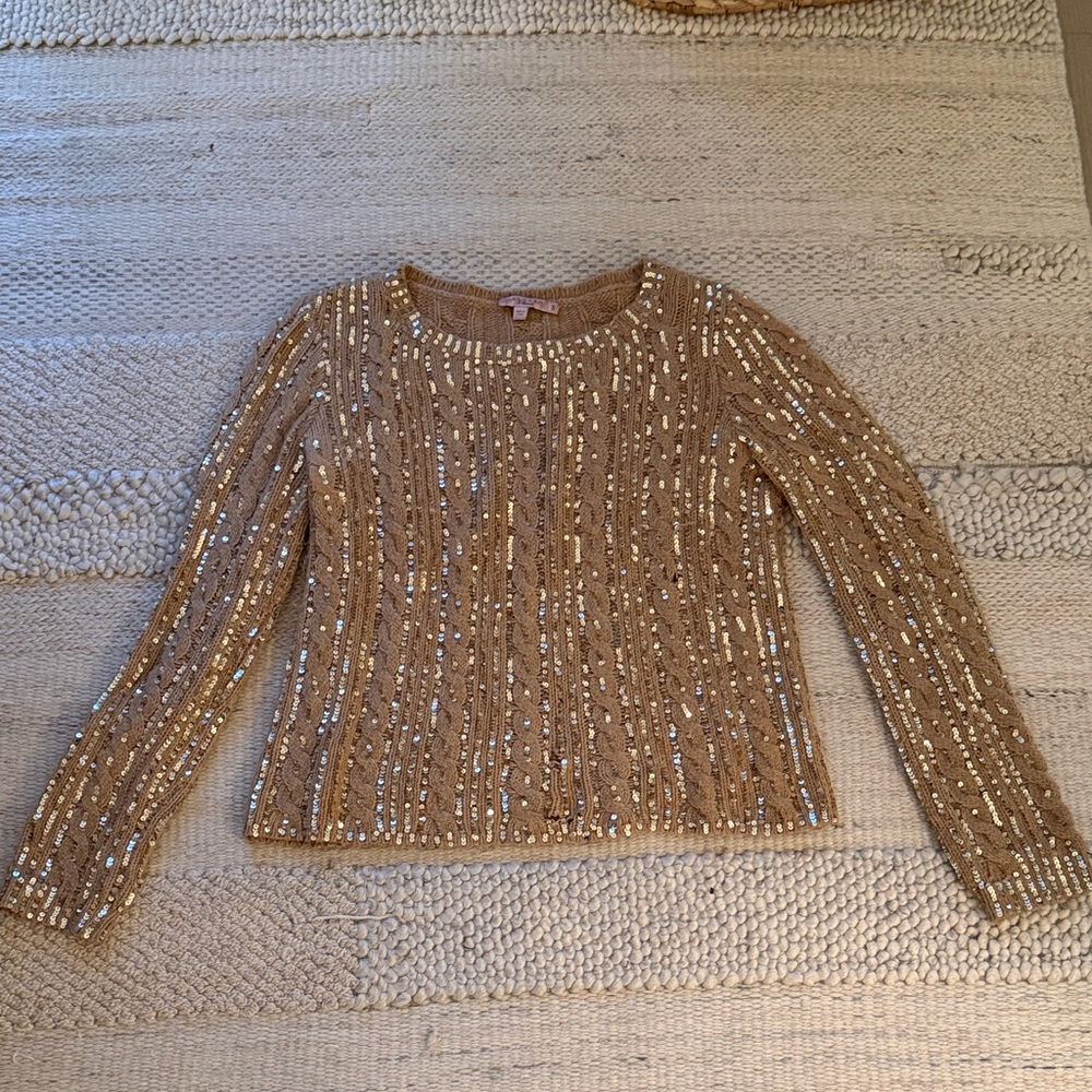 Vintage Calypso St. Barth Cable Knit with Gold Sequins *Needs Repair!